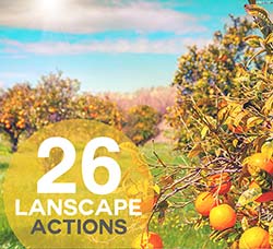 PS动作－26个风景色调：26 Landscape Photoshop Actions